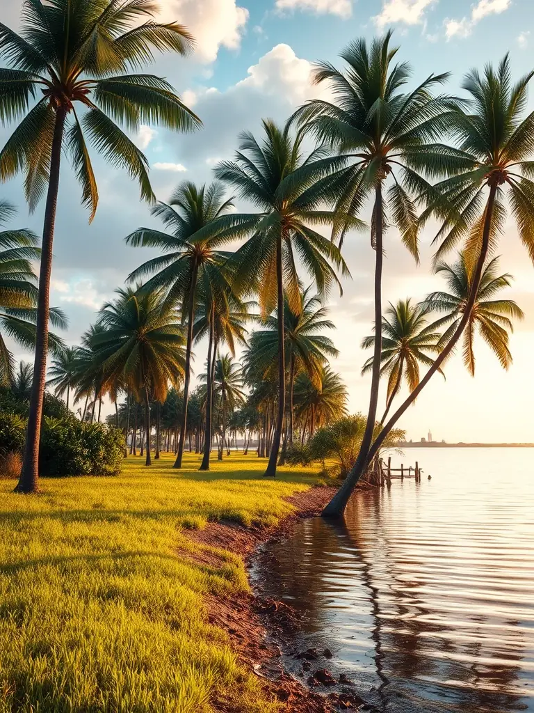 A photograph of a quiet residential neighborhood in Boynton Beach, Florida, with single-family homes and green lawns.